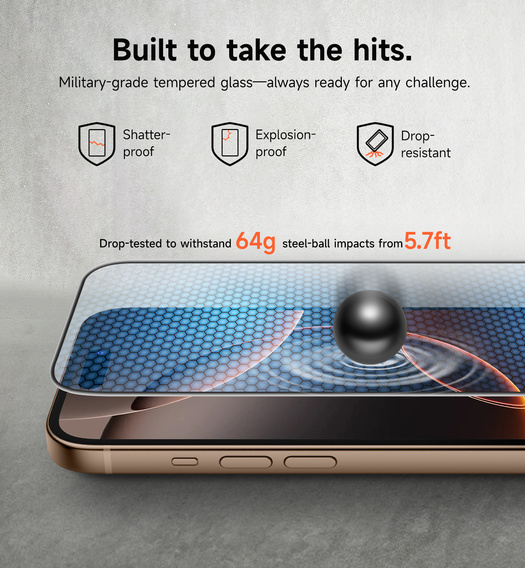 2x sticlă temperată SURITCH pentru iPhone 16 Pro Max