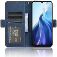 Cu clapetă pentru Realme Note 70T 4G, Card Slot, albastru închis