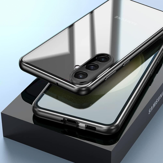 Husa pentru Samsung Galaxy A36, Magnetic Dual Glass, negru