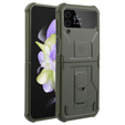 Husa blindată pentru Samsung Galaxy Z Flip 4 5G, Dexnor Clip Holder, verde