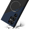 Huse pentru Samsung Galaxy S22 Ultra, Magsafe Slim Carbon, negru / albastru