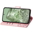 Cu clapetă pentru Google Pixel 8A, Butterfly, roz rose gold