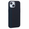 Carcasa pentru iPhone 14, Carbon Fiber MagSafe, negru / albastru