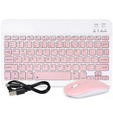 Set tastatură wireless și mouse Bluetooth pentru Android/Windows, roz