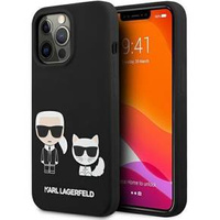 Karl Lagerfeld Huse pentru iPhone 13 Pro, Silicone Karl&Choupette, negru