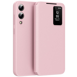 Husă cu clapetă pentru Samsung Galaxy S25 Edge, Smart View Wallet, roz