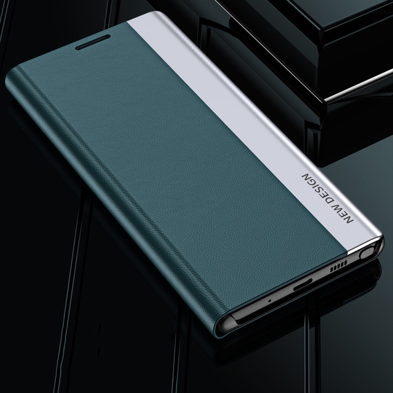 Cu clapetă pentru Samsung Galaxy S22 5G, Side Magnetic, verde