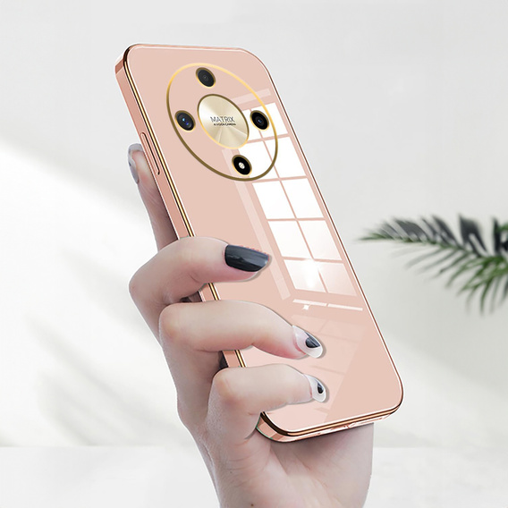 Husă pentru Honor Magic 6 Lite 5G, Glamour CamShield, roz rose gold
