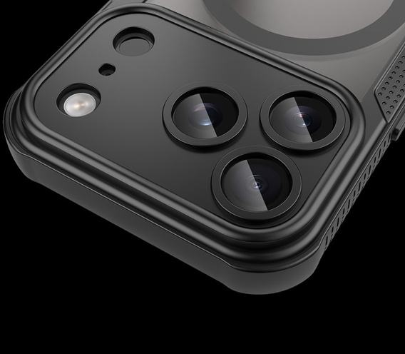 Husă pentru iPhone 17 Pro Max, pentru MagSafe, blindată, neagră