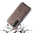 Carcasa cu clapetă pentru Samsung Galaxy S23 Plus, ERBORD Retro, maro