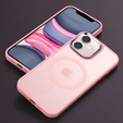 Husă pentru iPhone 11, pentru MagSafe, ERBORD Matt Case, roz + sticlă pentru ecran