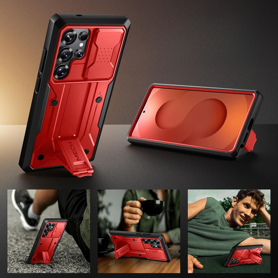 Carcasă robustă pentru Samsung Galaxy S25 Ultra – Tongate MECH Series Clip, negru