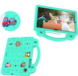 Husă pentru copii pentru Samsung Galaxy Tab S6 Lite 10.4 2020/2022 / Tab A7 2020 T500 / T505 / Tab S6 T860/T865, Cute Patterns, cu suport, verde