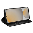 Carcasa flip pentru Samsung Galaxy S25 FE, QIALINO Leather Wallet, negru