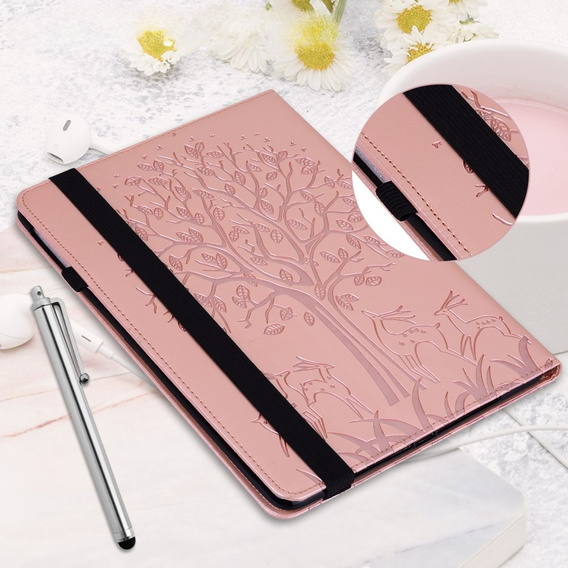Carcasă cu clapetă pentru Huawei MatePad SE 10.4, tree, roz rose gold