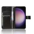 Cu clapetă pentru Samsung Galaxy S23 FE, Crazy Horse Wallet, negru