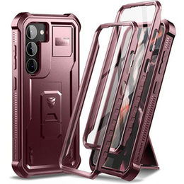 Husă blindată pentru Samsung Galaxy S23, Dexnor Full Body (Two Frames), roșu