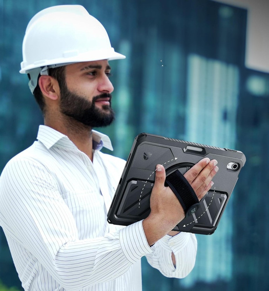 Husă Dexnor 360° cu curea și suport pentru stylus pentru iPad 11" 2025 A16 (gen. 11) / iPad 10.9" 2022 (gen. 10)