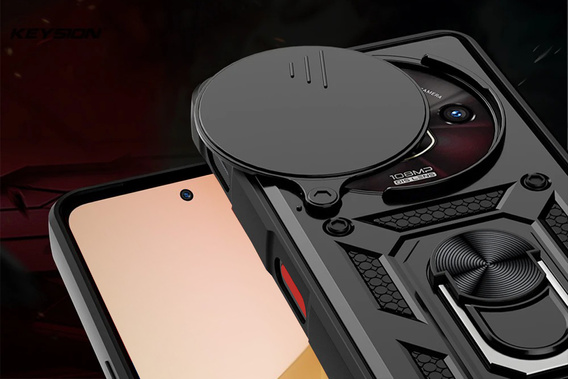 Husă blindată pentru Xiaomi Poco F7 5G, CamShield Slide, negru