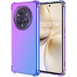 Husa pentru Realme 14 Pro 5G, Gradient Dropproof, Violet / albastru