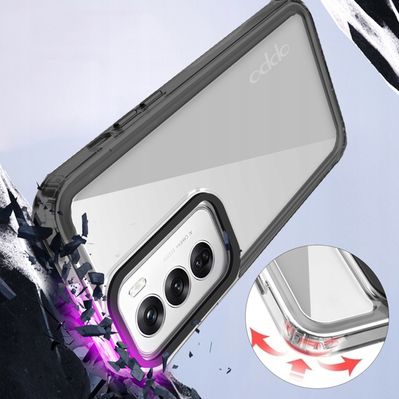 Huse pentru Oppo A80, Fusion Hybrid, transparent / negru