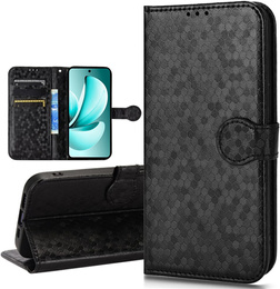 Husa cu clapetă pentru Realme C71, Wallet Rhombus, negru