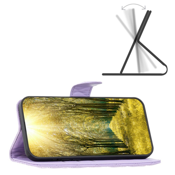 Cu clapetă pentru Samsung Galaxy M15 5G, Wallet, BINFEN COLOR, violet