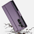 Husă pentru Samsung Galaxy A55, ERBORD Glossy Litchi, portofel cu clapetă, violet