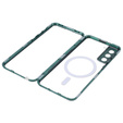 Carcasa Magnetic Dual Glass MagSafe pentru Samsung Galaxy S21+ Plus, verde