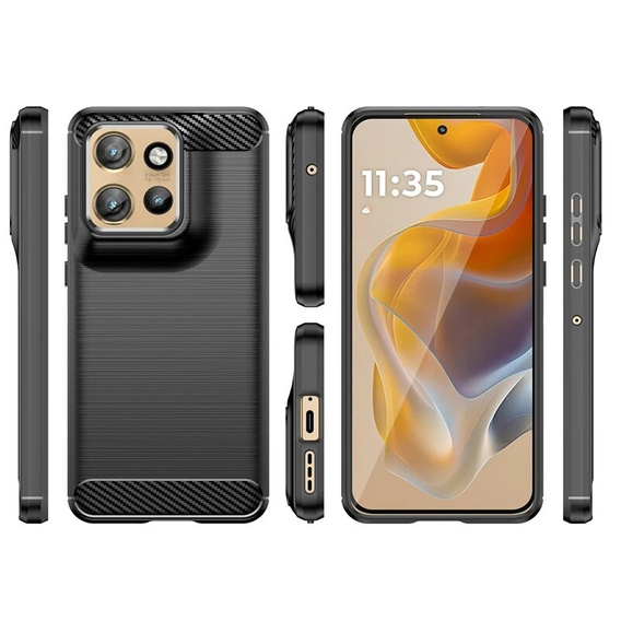 Huse pentru Motorola Edge 50 Neo / Motorola ThinkPhone 25, Carbon, negru