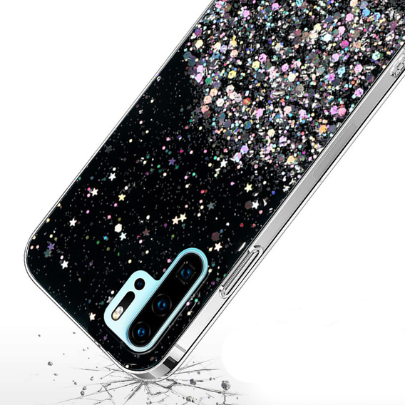 Huse pentru Huawei P30 Pro, Glittery, negru