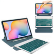 Husă pentru tastatură pentru Samsung Galaxy Tab S6 Lite 2024 / 2022 / 2020, Rotary 360° Leather, verde închis