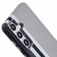 Carcasa pentru Samsung Galaxy S25+ Plus, Carbon Fiber MagSafe, gri