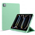 Husă pentru Apple iPad Pro 13" 7 gen. 2024 (A2925, Smartcase cu spațiu pentru stylus, verde