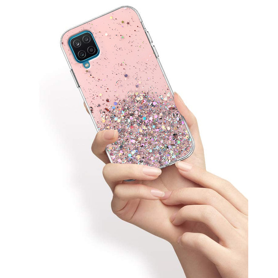Huse pentru Samsung Galaxy A22 / M22 4G / LTE, Glittery, albastru