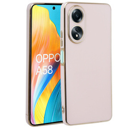 Husă pentru Oppo A58 4G, Glamour CamShield, roz rose gold