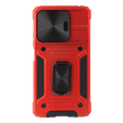Carcasă blindată pentru Xiaomi Redmi Note 13 5G, CamShield Slide, roșu + sticlă călită 9H