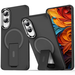 Husă pentru Samsung Galaxy S25 Edge, Kickstand Matt Case, pentru MagSafe, negru