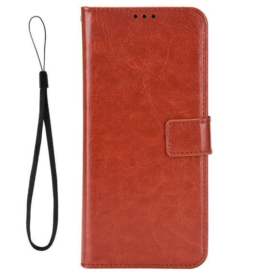 Cu clapetă pentru Motorola Edge 30 Neo 5G, Crazy Horse Wallet, maro