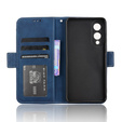 Cu clapetă pentru Samsung Galaxy S25 Edge, Card Slot, albastru închis