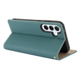 Cu clapetă pentru Samsung Galaxy S25+ Plus, Litchi Skin Grain, albastru