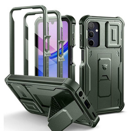 Husă blindată pentru Samsung Galaxy A15, Dexnor Full Body (Two Frames), verde