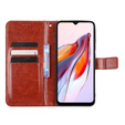 Cu clapetă pentru Xiaomi Redmi 12C, Crazy Horse Wallet, maro