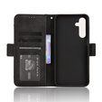 Carcasă cu clapetă pentru Oppo Reno 14F, slot pentru carduri, portofel, negru