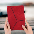 Husă pentru Samsung Galaxy Tab A9+, Classic, cu spațiu pentru stylus, roșu