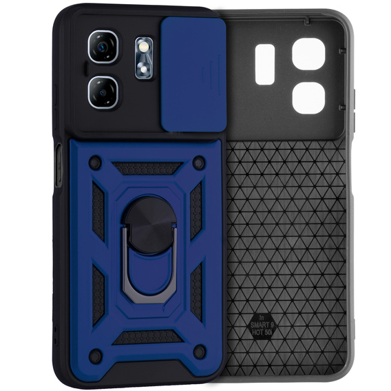 Husă blindată pentru Infinix Hot 50i 4G, CamShield Slide, albastru