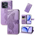 Cu clapetă pentru Realme Note 50, Butterfly, violet