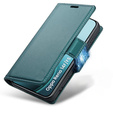 Husă pentru Oppo Reno 14 F / 14 FS, ERBORD Glossy Litchi, portofel cu clapetă, verde