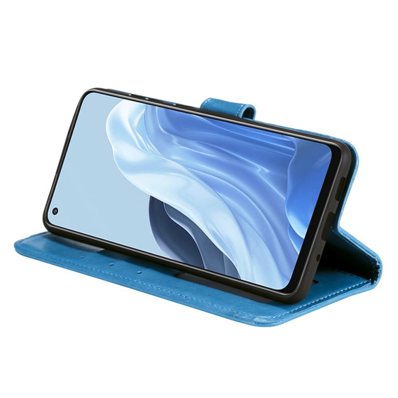 Cu clapetă pentru Oppo Reno7 5G, Mandala, albastru