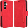 Cu clapetă pentru Samsung Galaxy A16, Card Slot, roșu